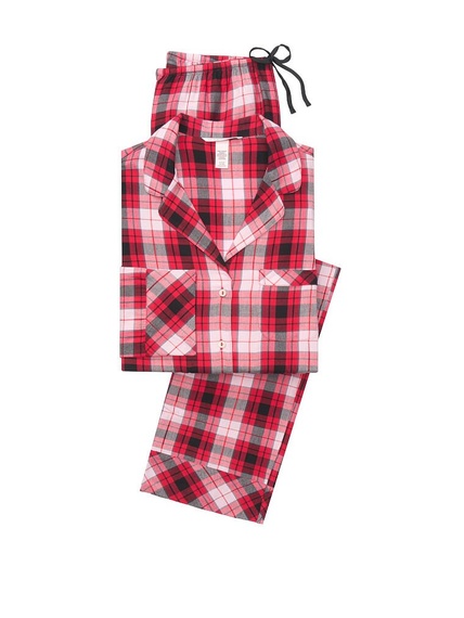 Пижама Victoria's Secret Red Checked фланелевая, S.Short