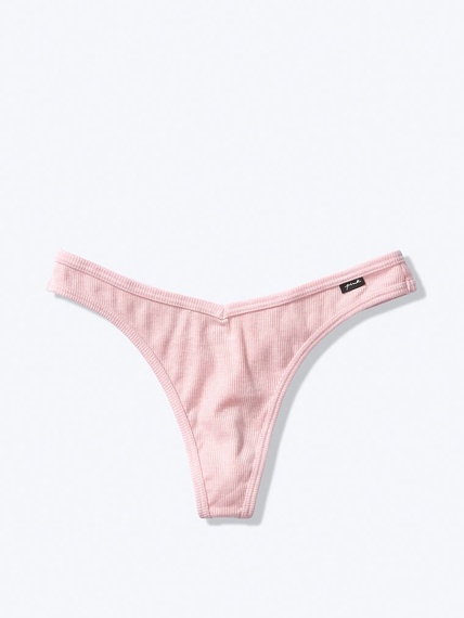 Трусики Victoria's Secret Pink Thong Rose стринги хлопковые, S