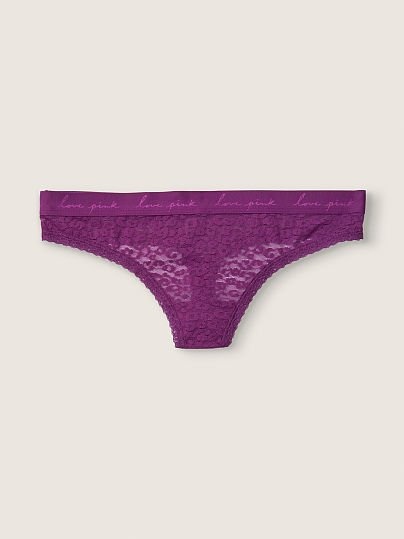 Трусики Victoria's Secret Pink Violet стринги кружевные