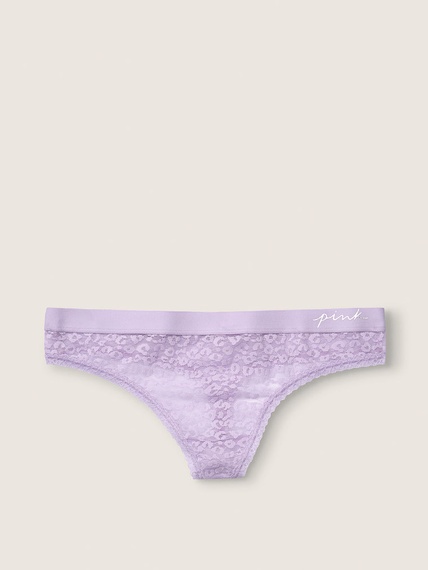 Трусики Victoria's Secret Pink Purple стрінги мереживні