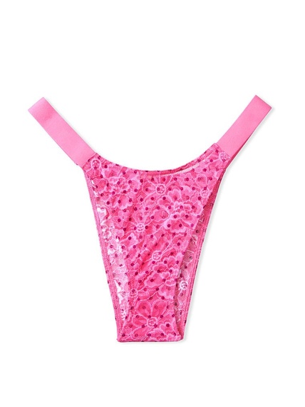 Трусики Victoria's Secret Pink/Berry бразильяны кружевные, XS